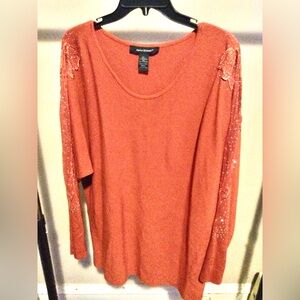 Ashley Stewart rustic orange sweater size 24